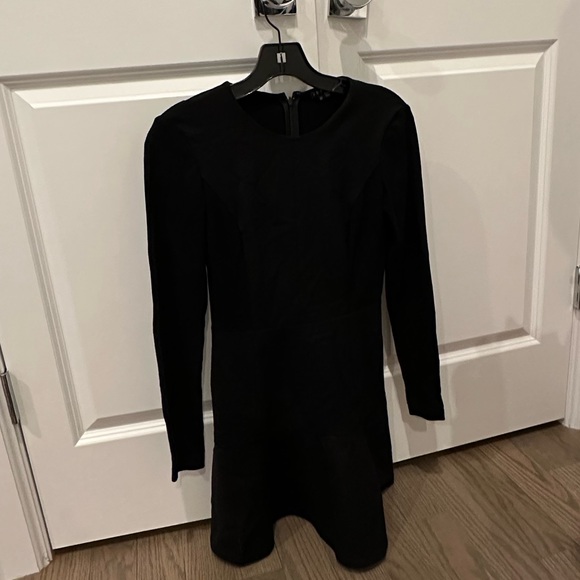 Theory black long sleeve mini dress - Picture 3 of 3